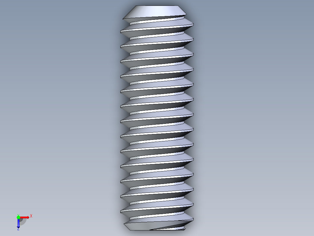 UNC 平头紧定螺钉-UNC SET SCREW 5-40 x0.375.STEP俯视图