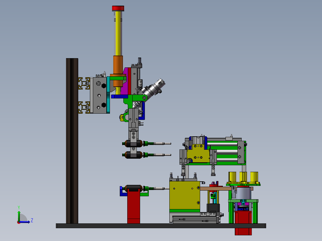电机转子装配检测移栽设备左视图