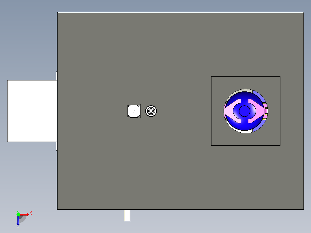 家用洗碗机三维模型俯视图