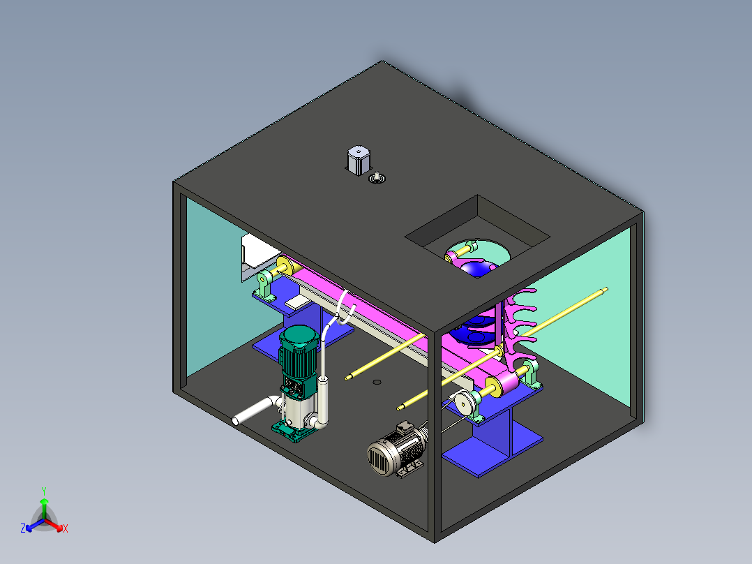 家用洗碗机三维模型正等轴测图