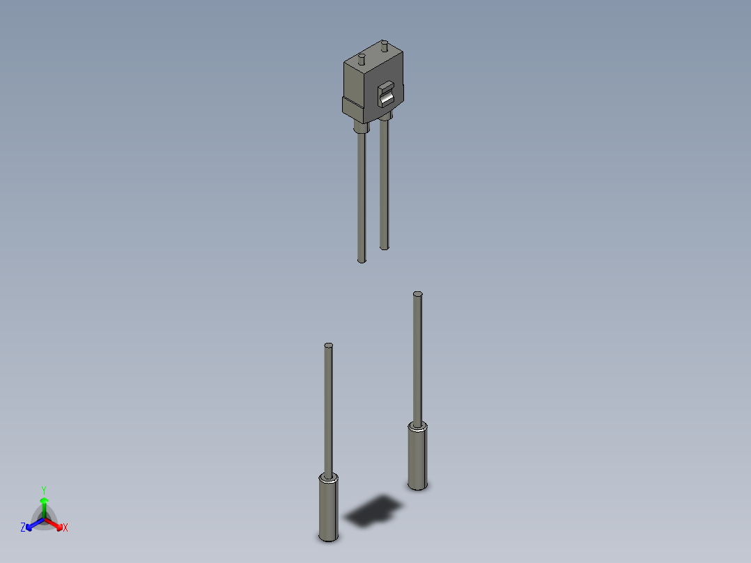 基恩士FS-L51_kc图纸模型主视图