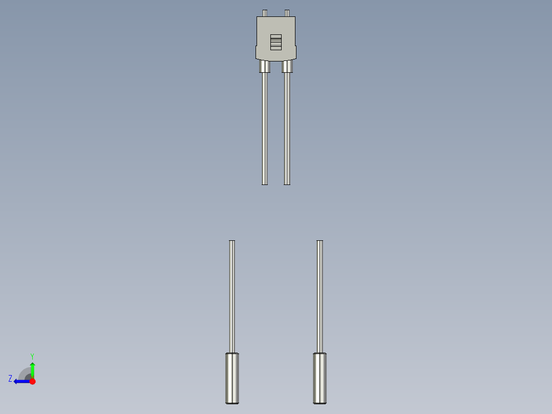 基恩士FS-L51_kc图纸模型右视图