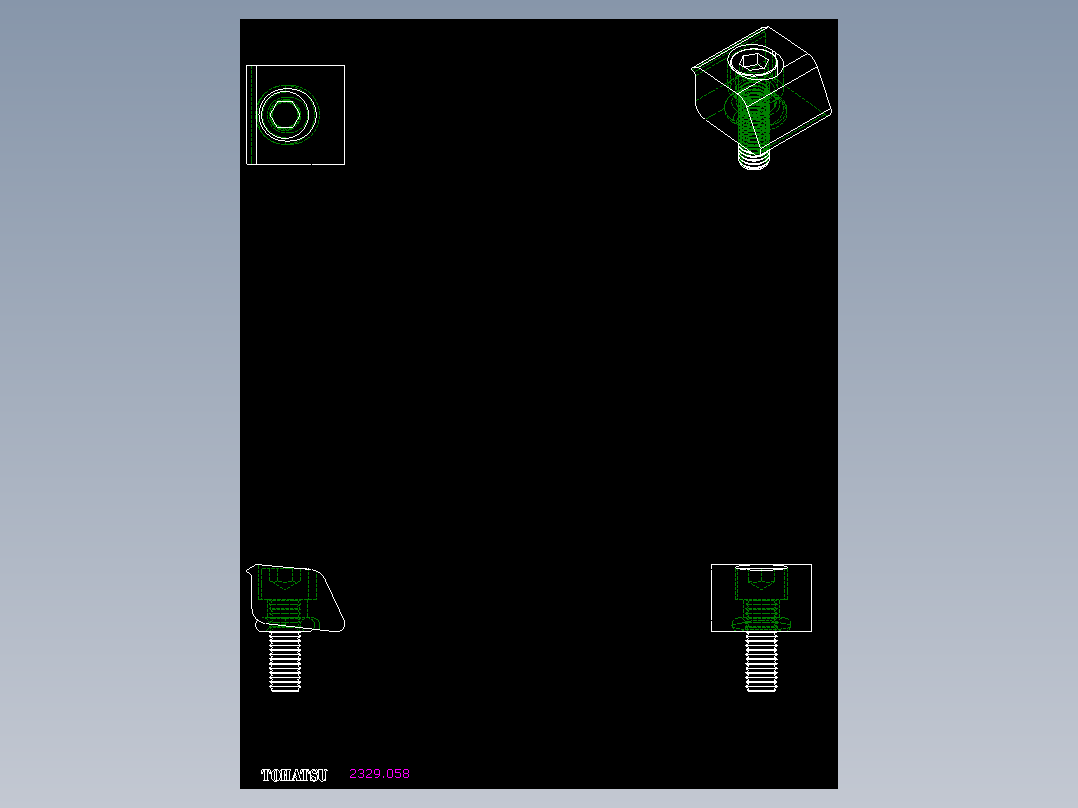 夾具2329(B)-2D多系列多零件图纸模型