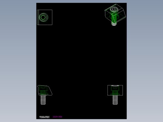 夾具2329(B)-2D多系列多零件图纸模型