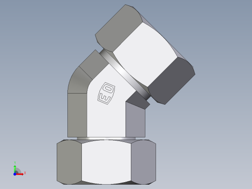 卡套式工业通用硬管接头EO_Swivel_nut_45_deg_elbow_EV25SCF前视缩略图