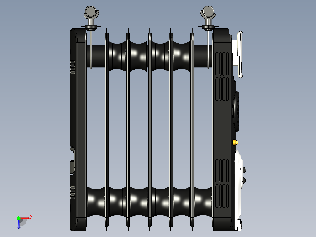 便携式散热器俯视图