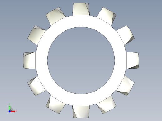 垫圈 外牙锁 公制-EXTERNAL TOOTH LOCK WASHER for M10 SCREW.IGS前视缩略图