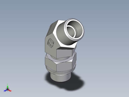 卡套式工业通用硬管接头EO_Adjustable_locknut_45_deg_elbow_VEE10LMOMDCF
