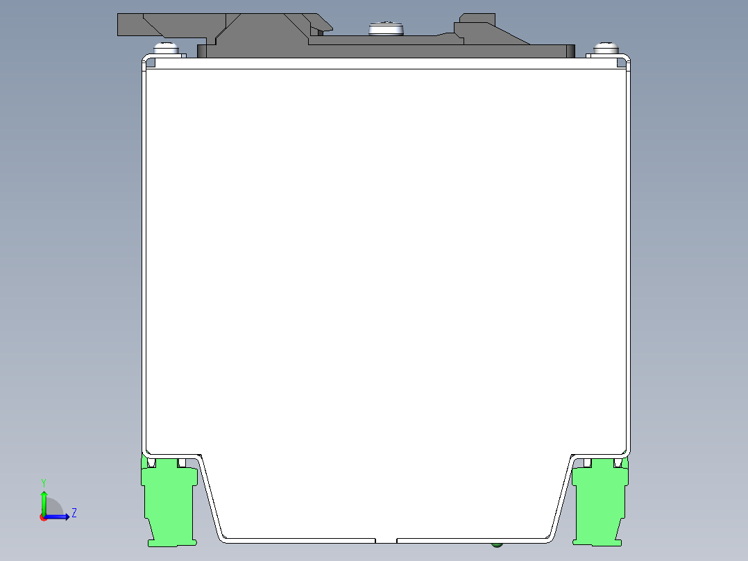 TSP 140系列DIN导轨安装电源左视图
