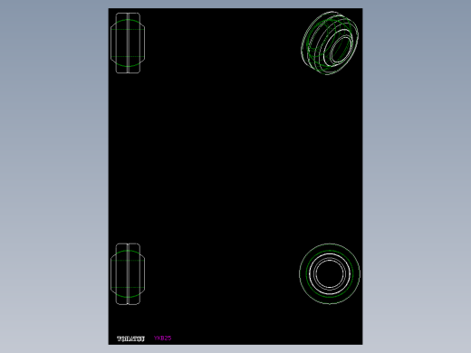 軸承座(給油型,自潤型)YKB,YKC-2D多系列多零件图纸模型