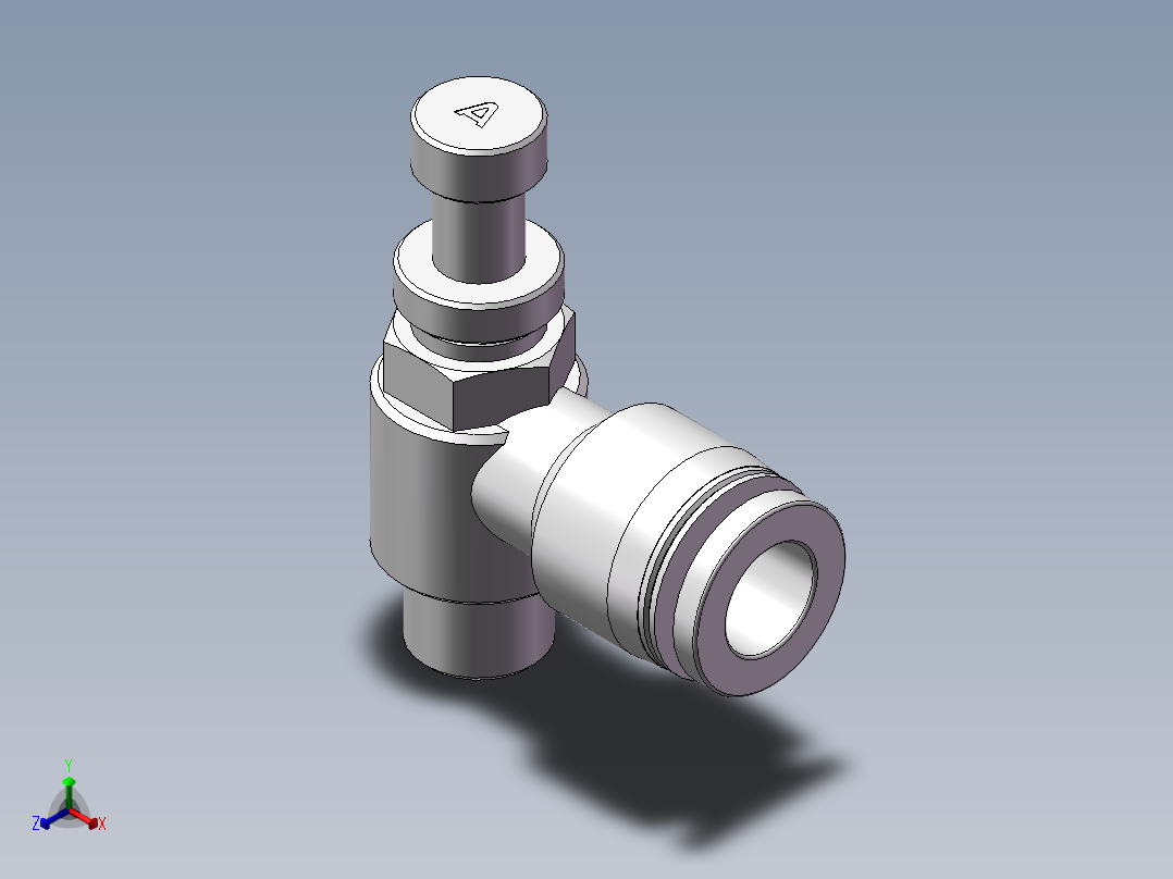 节流阀PSL801A（1分8厘）正等轴测图