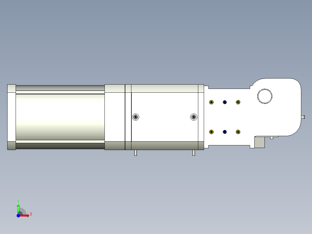 德克斯TUNKERS气缸数模KS_200_2_BD_A00_T08_135GRAD前视图