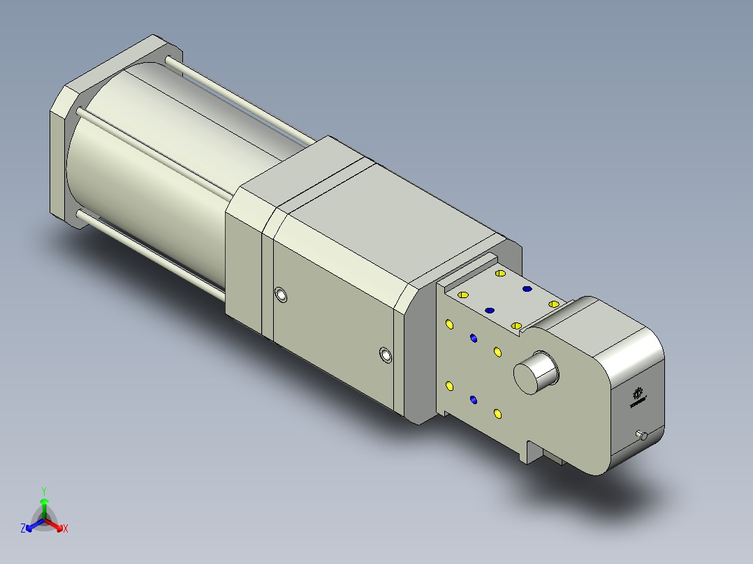 德克斯TUNKERS气缸数模KS_200_2_BD_A00_T08_135GRAD正等轴测图