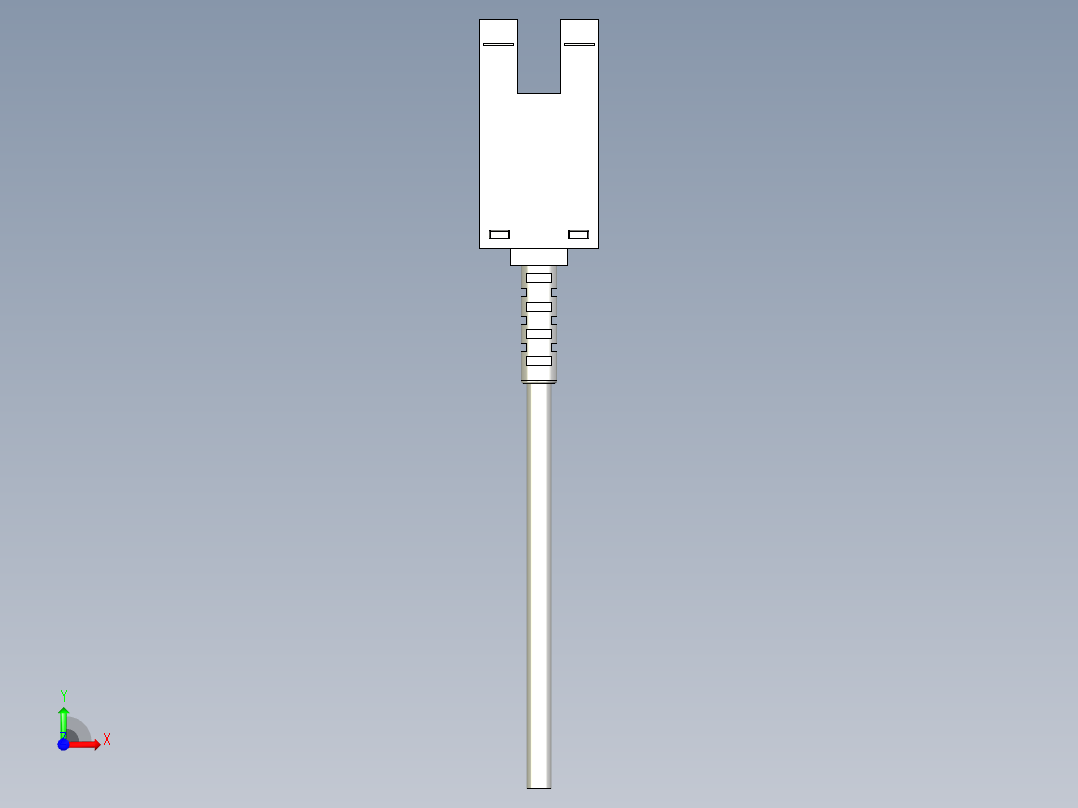 槽型光电传感器LU677_3D前视图