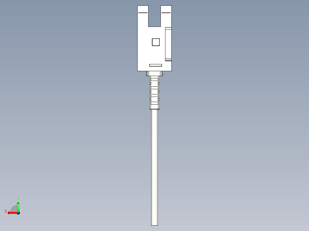 槽型光电传感器LU677_3D后视图