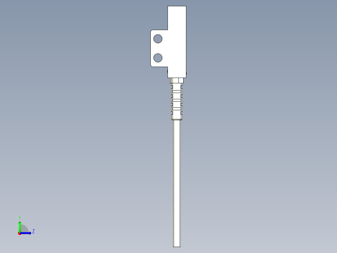 槽型光电传感器LU677_3D左视图
