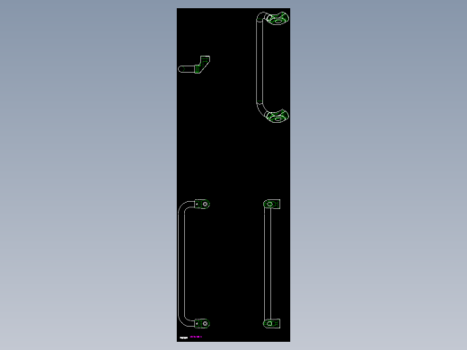 取手(鋁合金)M3-2D多系列多零件图纸模型