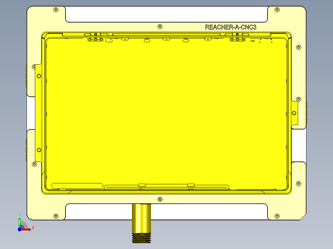 REACHER-A-笔记本CNC工装夹具三维模型cnc3前视图
