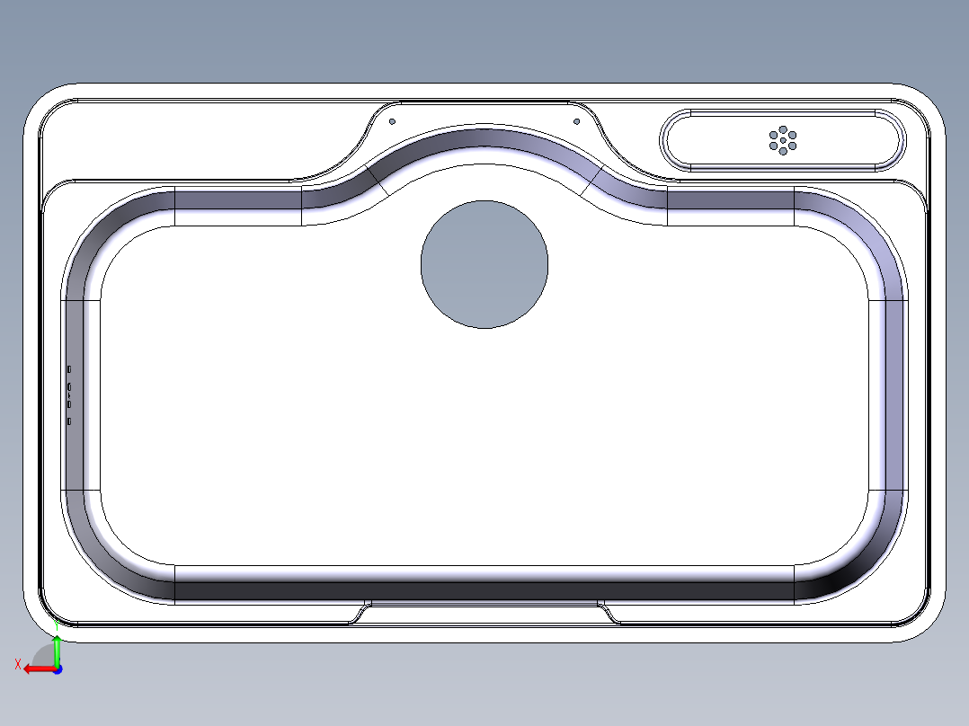 水槽、不锈钢水槽(142)后视图