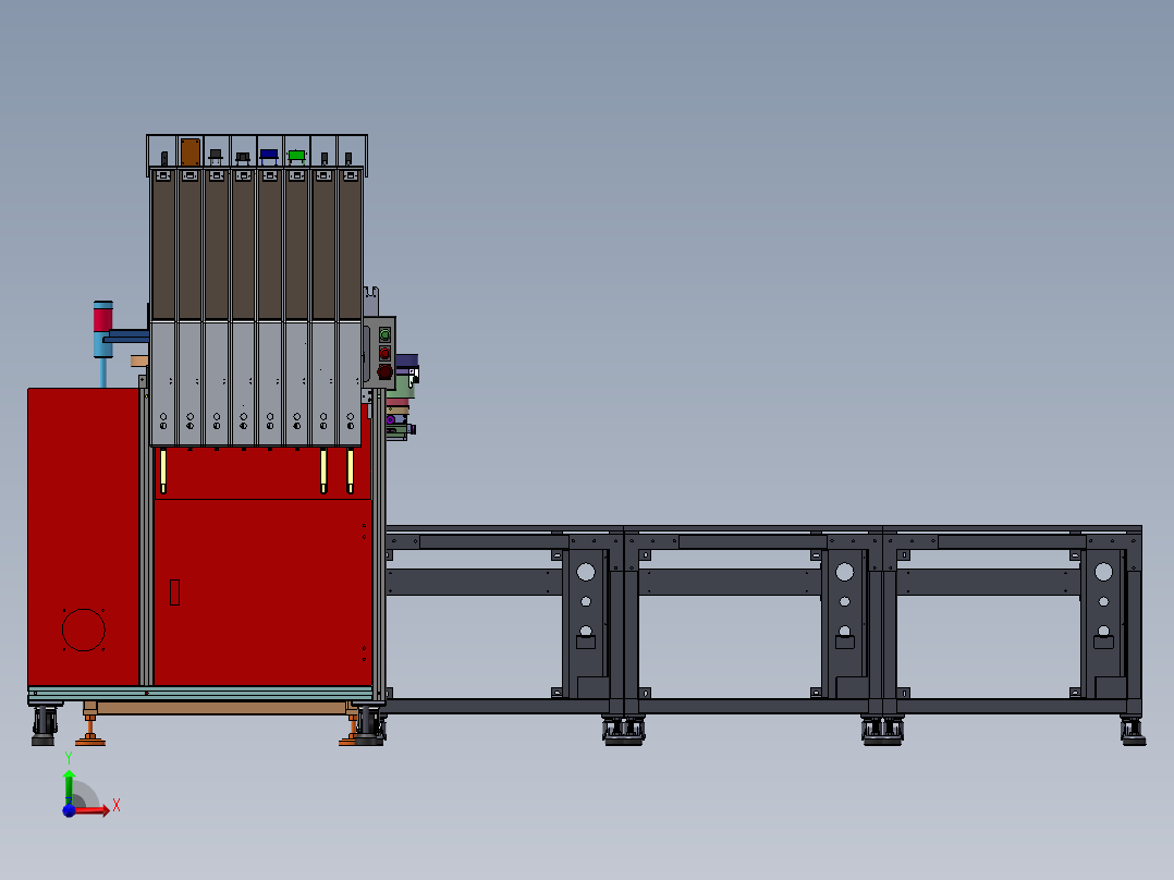 插件自动化组装生产线sw17可编辑前视图