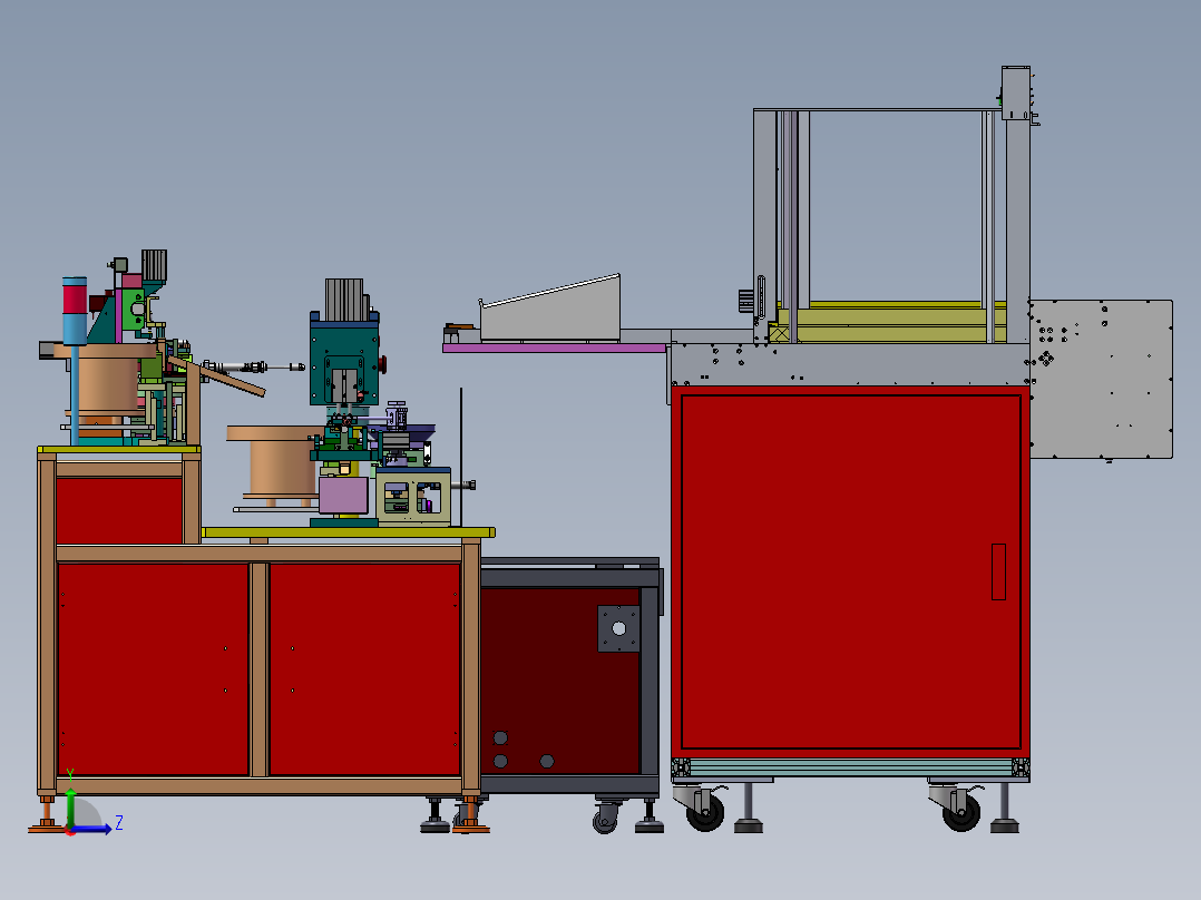 插件自动化组装生产线sw17可编辑左视图