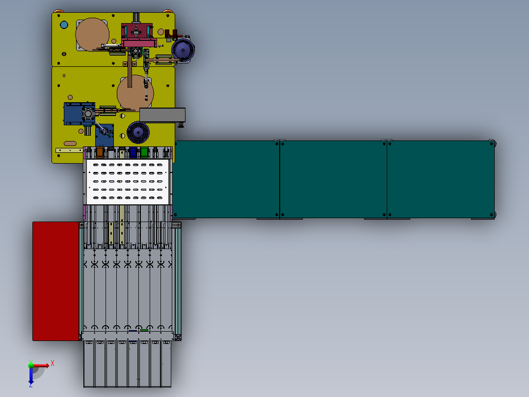 插件自动化组装生产线sw17可编辑俯视图