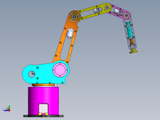 4轴视教机械手sw18可编辑前视缩略图