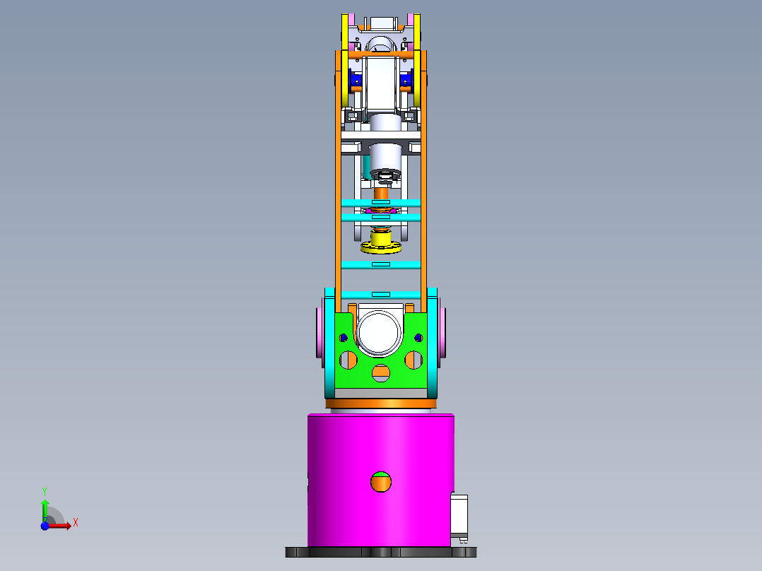4轴视教机械手sw18可编辑左视图