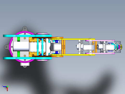 4轴视教机械手sw18可编辑俯视缩略图