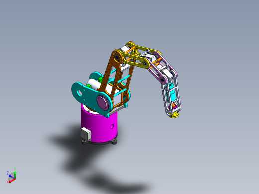 4轴视教机械手sw18可编辑正等轴测缩略图
