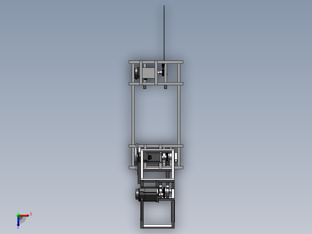 奔马彩灯俯视图