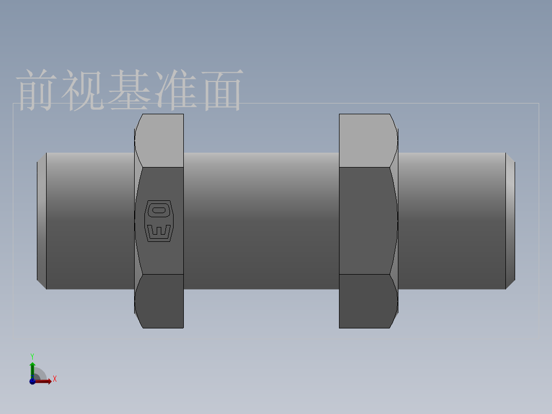 直通隔板接头、6C-14LN前视图