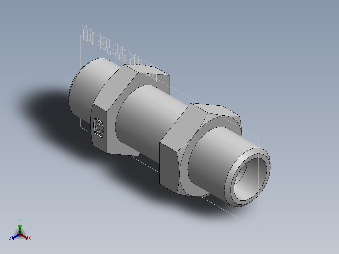 直通隔板接头、6C-14LN正等轴测图
