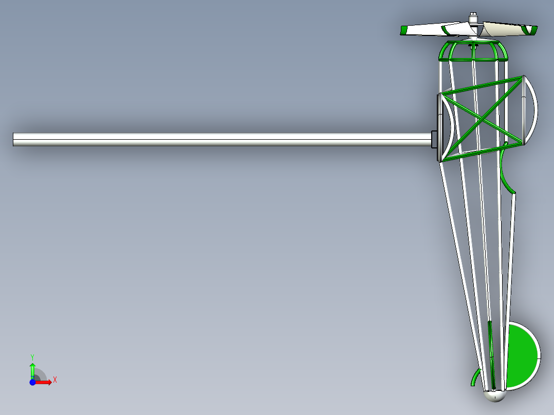 B2004353-双翼风向标前视图
