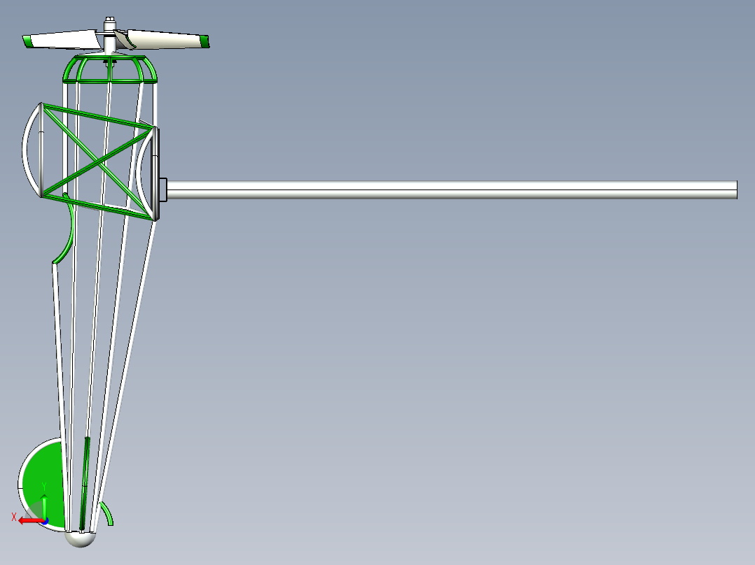 B2004353-双翼风向标后视图