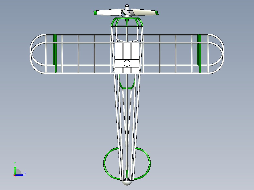 B2004353-双翼风向标左视图