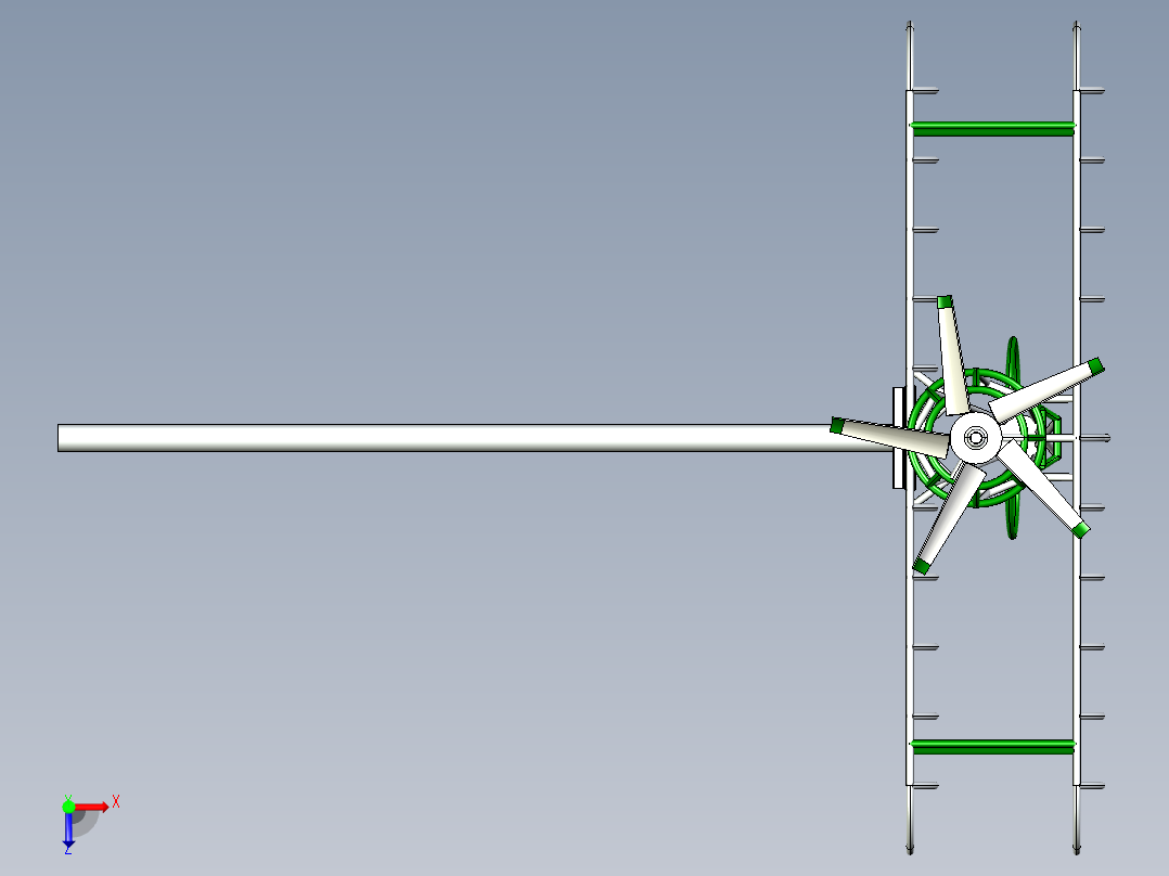 B2004353-双翼风向标俯视图