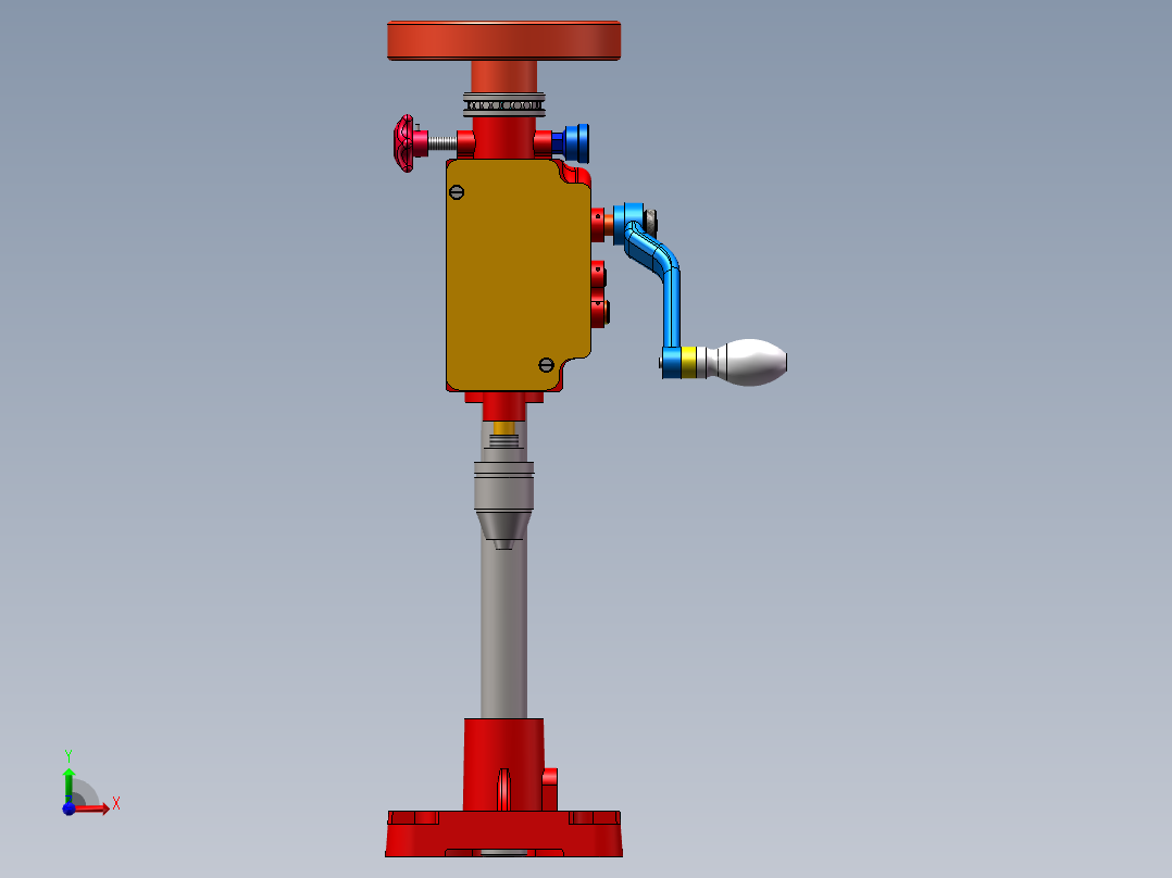 手摇台钻建模 375057前视图