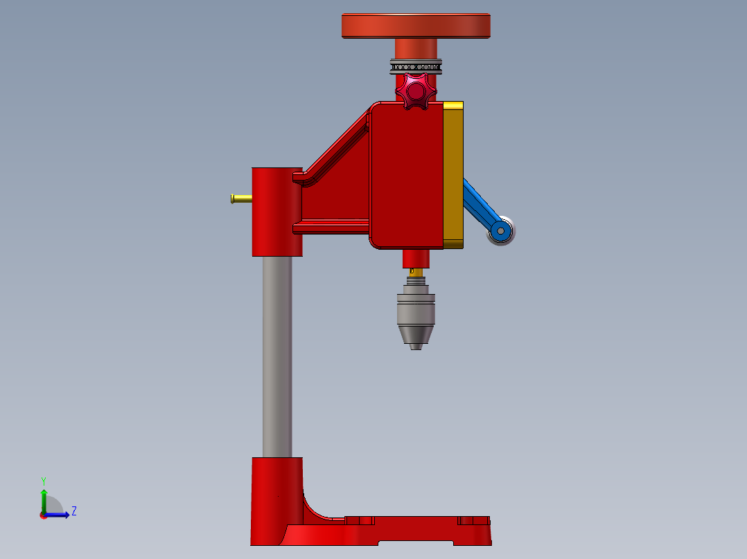 手摇台钻建模 375057左视图
