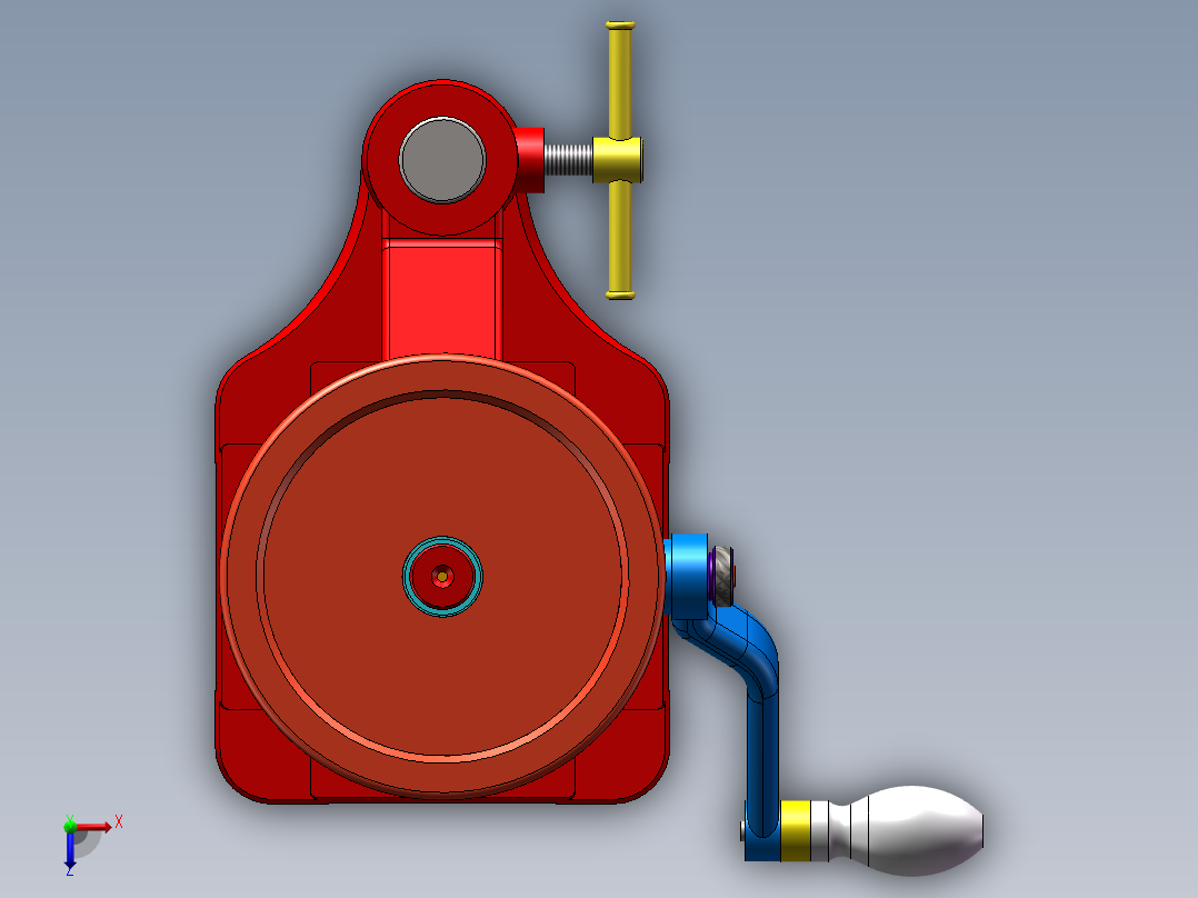 手摇台钻建模 375057俯视图