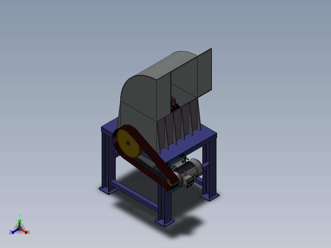 破碎机、破碎机13正等轴测图