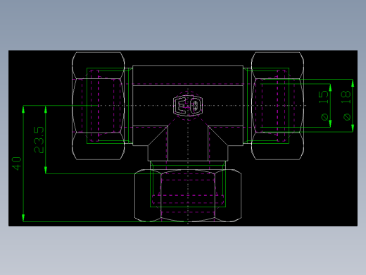 PARKER管接头EO Union tee T18L71_front