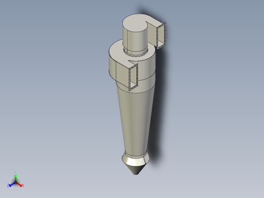 旋风分离器装置cyclone-unit-2831-模型格式为 stp