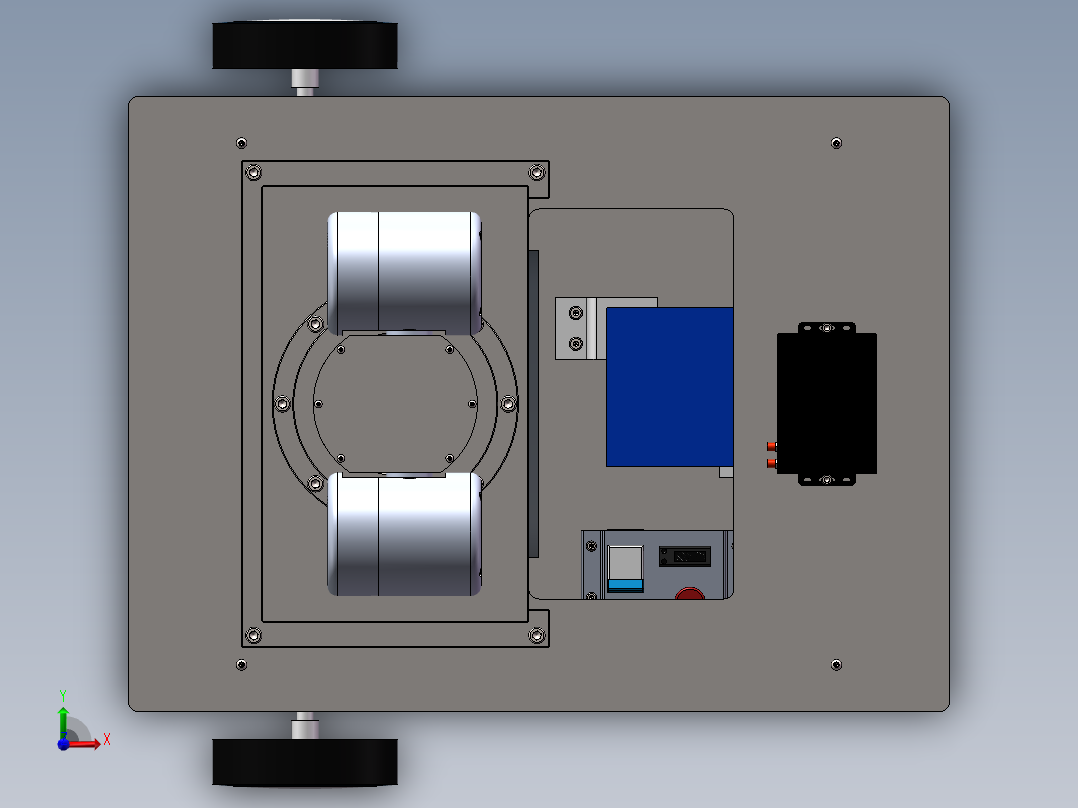 智能巡检机器人前视图