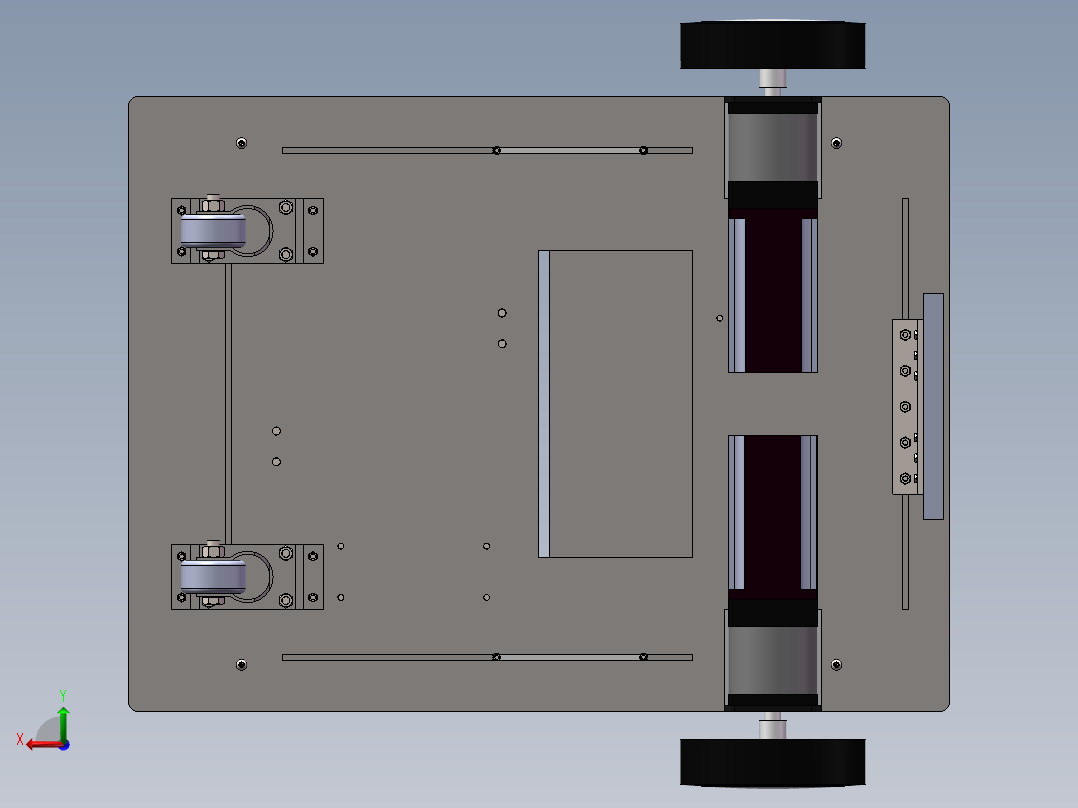 智能巡检机器人后视图
