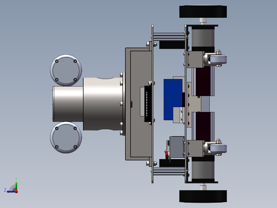 智能巡检机器人右视图