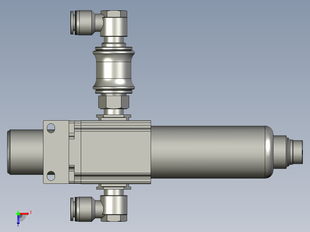 调压阀组亚德客俯视图