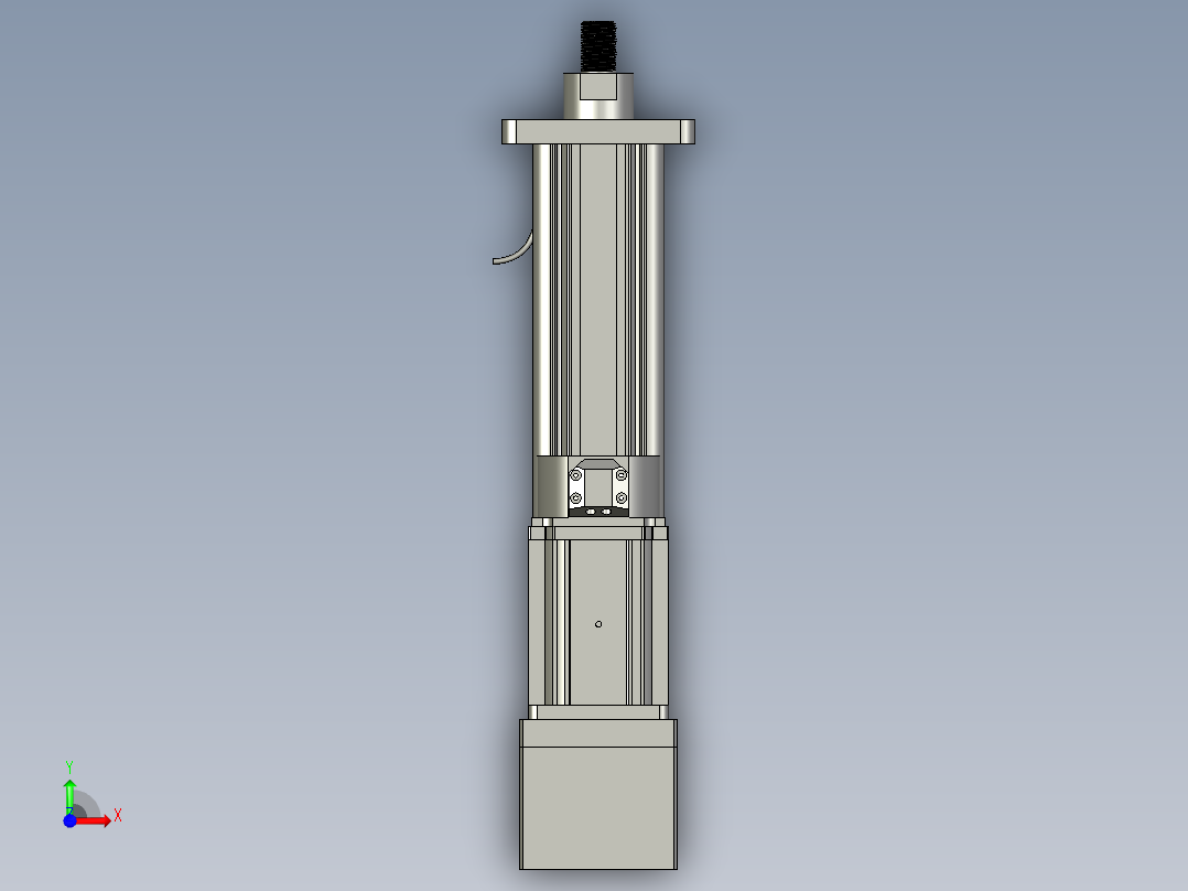 RKD075折返电动缸负载1000kg活塞型电缸伺服电动缸RKD075-100-P-750W前视图