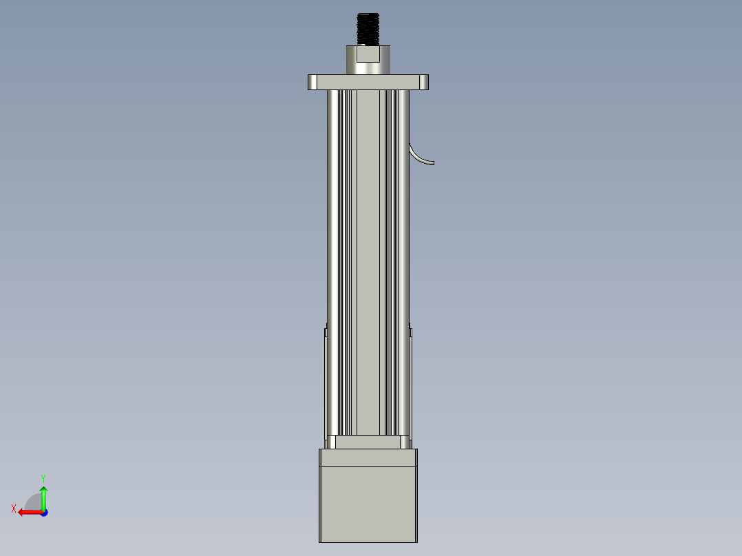 RKD075折返电动缸负载1000kg活塞型电缸伺服电动缸RKD075-100-P-750W后视图