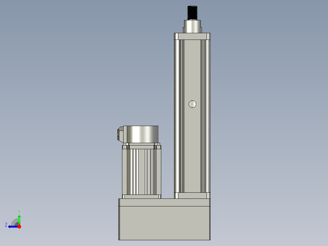 RKD075折返电动缸负载1000kg活塞型电缸伺服电动缸RKD075-100-P-750W右视图